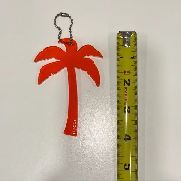 GUCCI Orange Palm Tree 2020 Resort Launch Party Key Chain Bag Charm - Picture 3 of 7